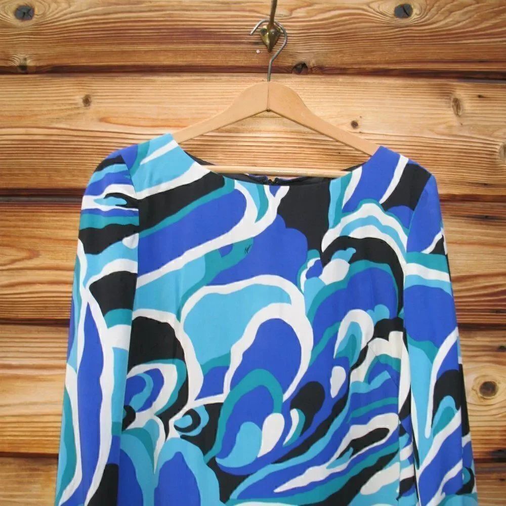Trina Turk Silk Print Mod Shift Dress - Picture 3 of 9